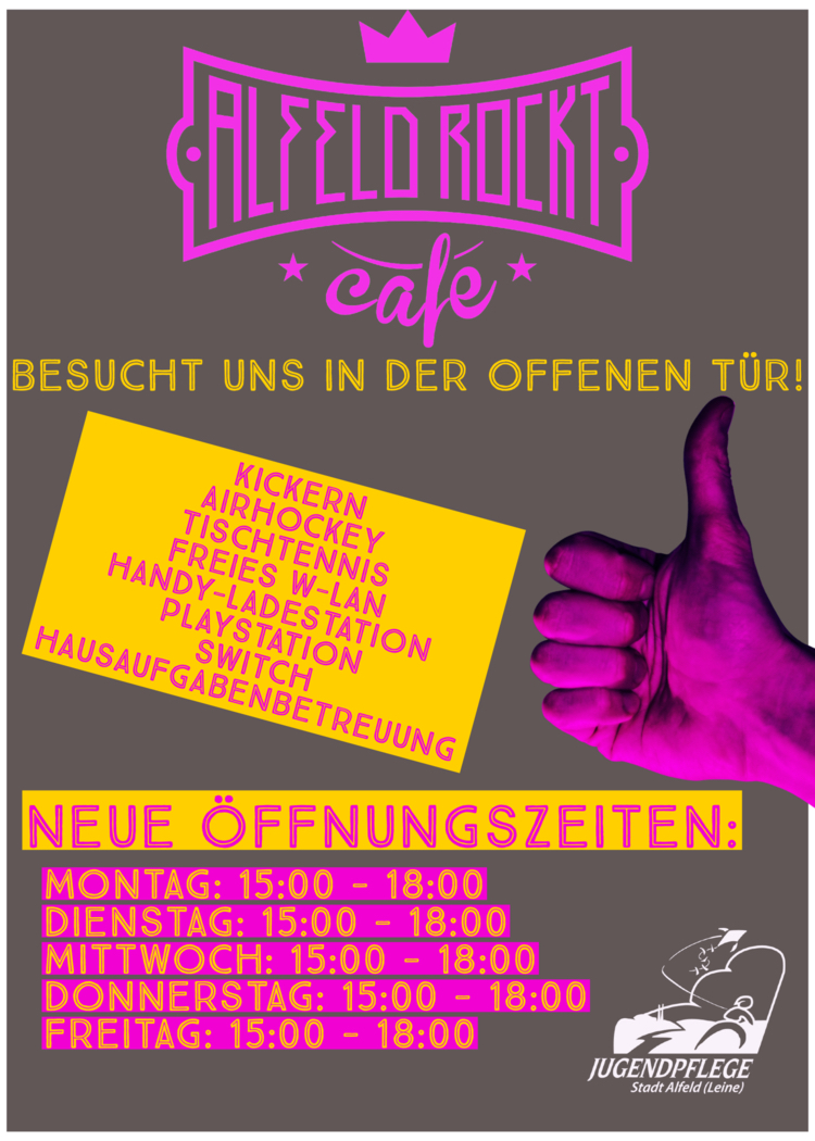 Flyer Jugendpflege Stadt Alfeld (Leine) Flyer Jugendpflege Stadt Alfeld (Leine)
