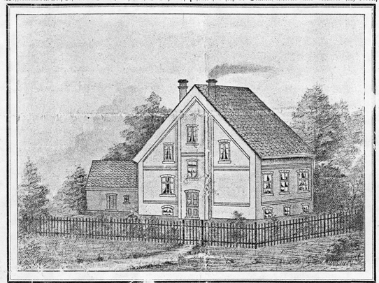 Bleistiftzeichnung eines Siedlungshauses am Buchenbrink aus den Planungsunterlagen, Anfang des 20ten Jahrhunderts © privat 